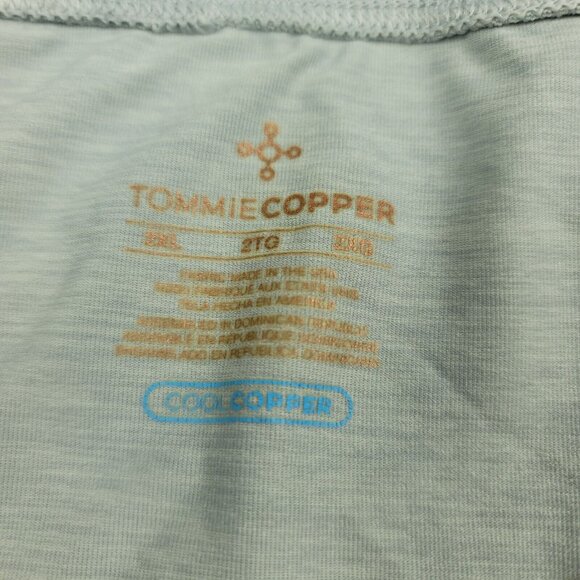 Tommie Copper Mens 2XL Shirt Cool Copper Compression Gray Train Running Workout - Picture 2 of 14
